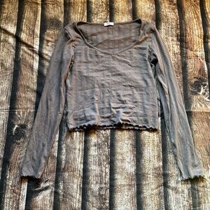 🎀5/$30 Ardene Grey Long Sleeve Women's Top Size Large